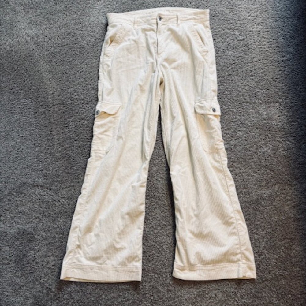 American Eagle Dreamy Drape Corduroy Super High Waisted Baggy Wide Leg Pants 12 - Picture 3 of 8